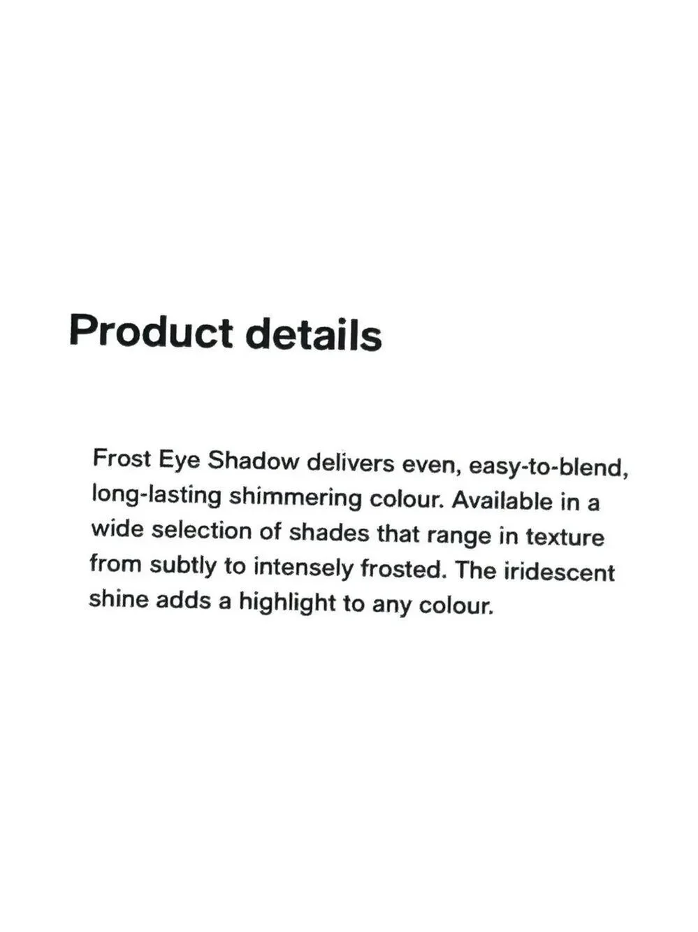 Mac Frost Eye Shadow Vex